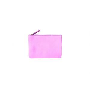 NEW PRIMECUT women's leather zipper pouch in sorbet